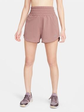 Nike One Dri Fit shorts high rise Mauve womens Medium
